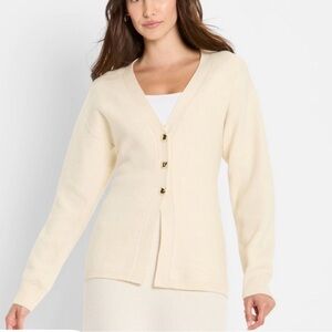 Future Collective Cream Button Cardigan – NWT – Size Small MSRP $40